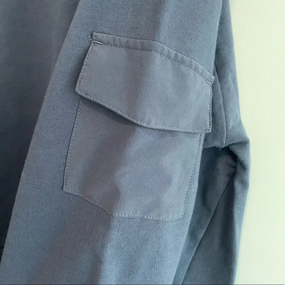 All in Motion™ Women's French Terry Butter Wash Sweatshirt Slate Size L - Picture 10 of 11